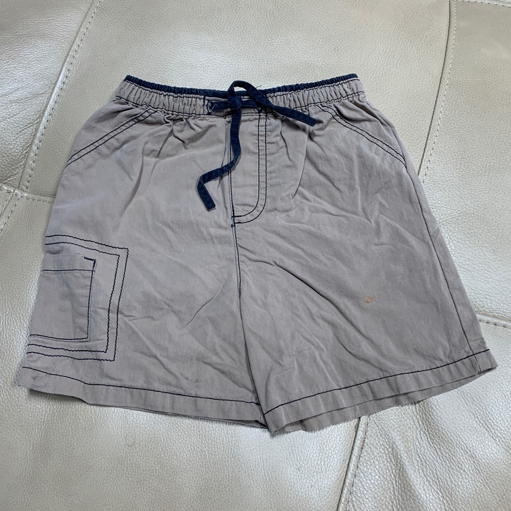 Beige Athletic Shorts w/ Navy detail, 24 mo